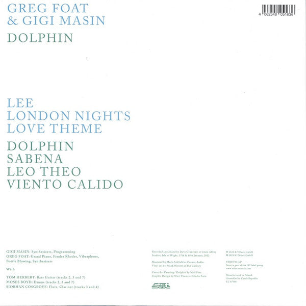 Greg Foat & Gigi Masin : Dolphin (LP, Album, Cle)