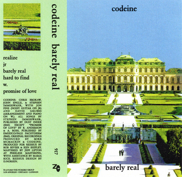 Codeine : Barely Real (Cass, EP, RE, Whi)