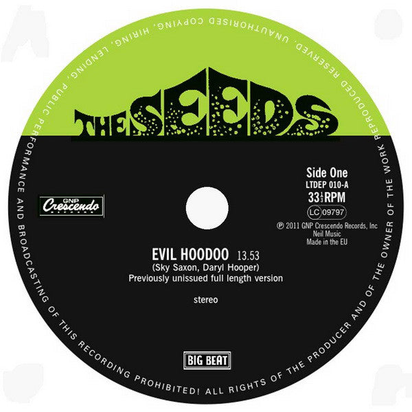 The Seeds : Evil Hoodoo (10", EP, RSD, Comp, Mono, Ltd)