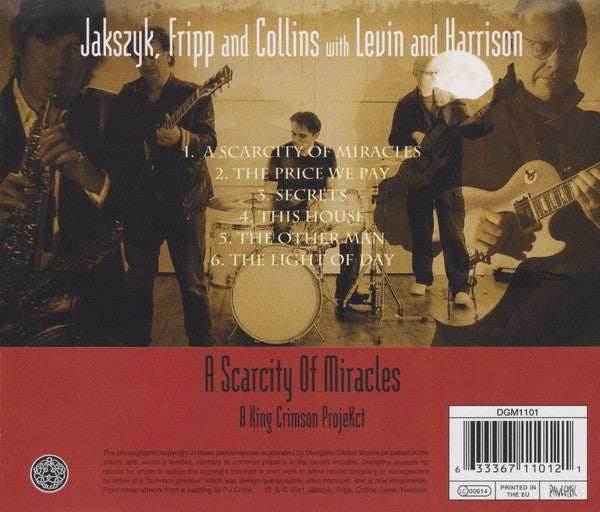 Jakszyk*, Fripp* And Collins* : A Scarcity Of Miracles (A King Crimson ProjeKct) (CD, Album)