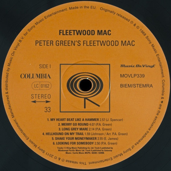 Fleetwood Mac : Peter Green's Fleetwood Mac (LP, Album, RE, 180)