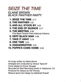 Elaine Brown : Seize The Time - Black Panther Party (CD, Album, RE)