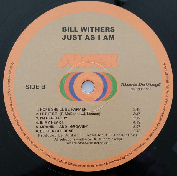 Bill Withers : Just As I Am (LP, Album, RE, RM, 180)
