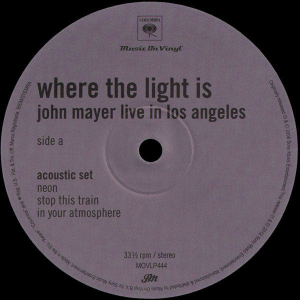 John Mayer : Where The Light Is: John Mayer Live In Los Angeles (4xLP, Album, RE, RM, 180 + Box)