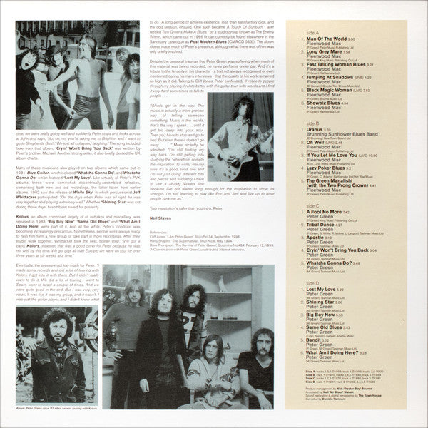 Peter Green (2) : Man Of The World - The Anthology 1968-1983 (2xLP, Comp, RM)