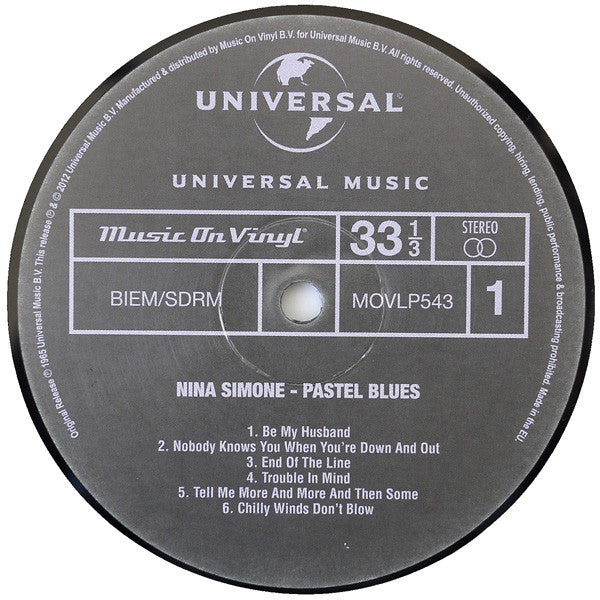 Nina Simone : Pastel Blues (LP, Album, RE)