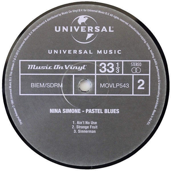Nina Simone : Pastel Blues (LP, Album, RE)