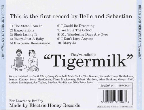 Belle & Sebastian : Tigermilk (CD, Album, RE)