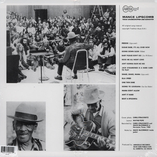 Mance Lipscomb : Texas Sharecropper And Songster (LP, Album, RP)