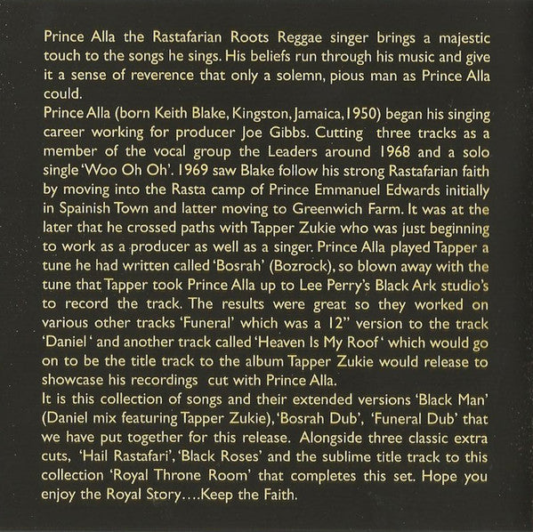 Prince Alla : Songs From The Royal Throne Room (CD)