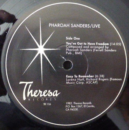 Pharoah Sanders : Live... (LP, RE)