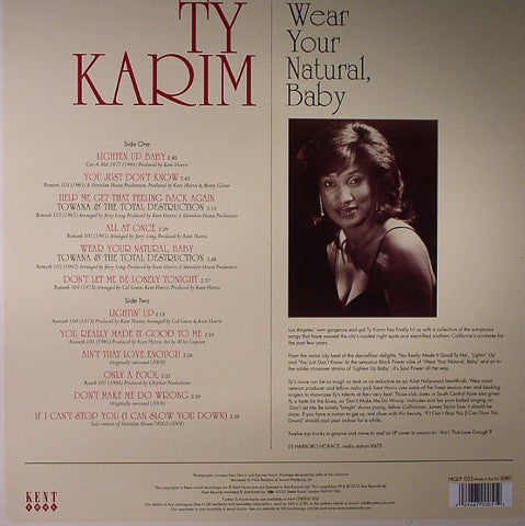 Ty Karim : Wear Your Natural, Baby (LP, Comp, Red)