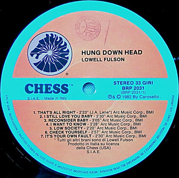 Lowell Fulson : Hung Down Head (LP, Comp, RE)