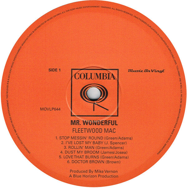 Fleetwood Mac : Mr. Wonderful (LP, Album, RE, RM, 180)