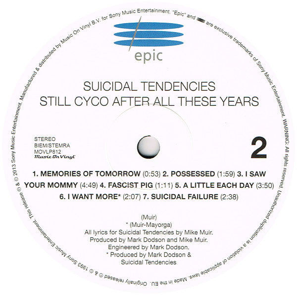 Suicidal Tendencies : Still Cyco After All These Years (LP, Album, RE, 180)