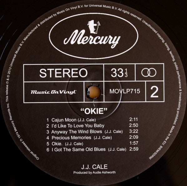 J.J. Cale : Okie (LP, Album, RE, 180)