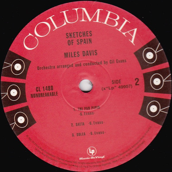 Miles Davis : Sketches Of Spain (LP, Album, Mono, RE, RM, 180)