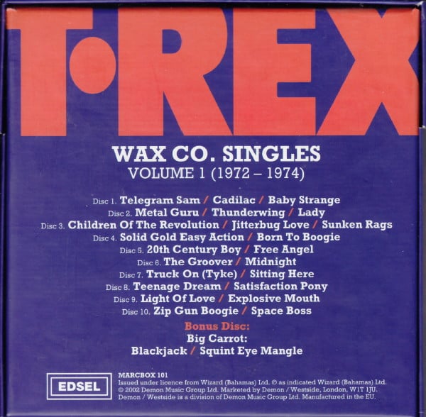 T. Rex : Wax Co. Singles Volume 1 (1972 - 1974) (Box, Comp, Ltd + 11xCD, Single, RE)