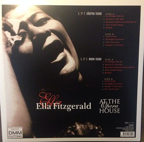 Ella Fitzgerald : Ella Fitzgerald At The Opera House (LP + LP, Mono)