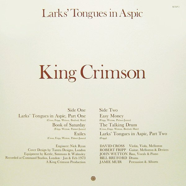 King Crimson : Larks' Tongues In Aspic (LP, Album, RE, RM, 200)