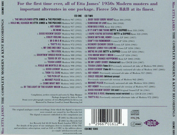 Miss Etta James* : The Complete Modern And Kent Recordings (2xCD, Comp)