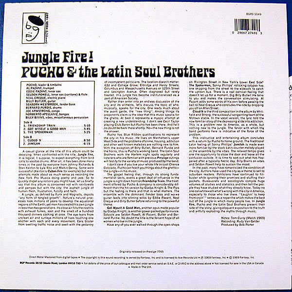 Pucho & His Latin Soul Brothers : Jungle Fire! (LP, Album, RE, 2nd)