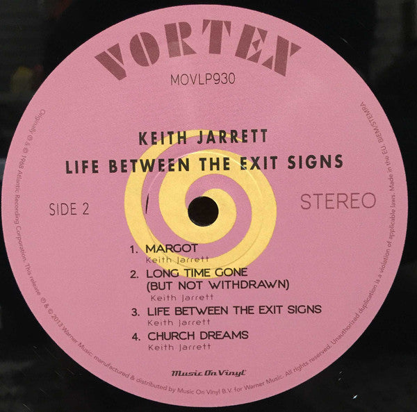 Keith Jarrett : Life Between The Exit Signs (LP, Album, RE, 180)