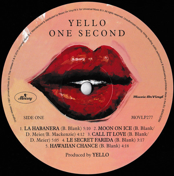 Yello : One Second (LP, Album, RE, RM, 180)