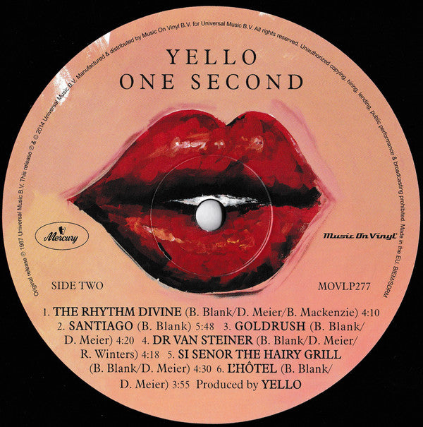 Yello : One Second (LP, Album, RE, RM, 180)