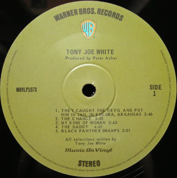 Tony Joe White : Tony Joe White (LP, Album, RE, Gat)