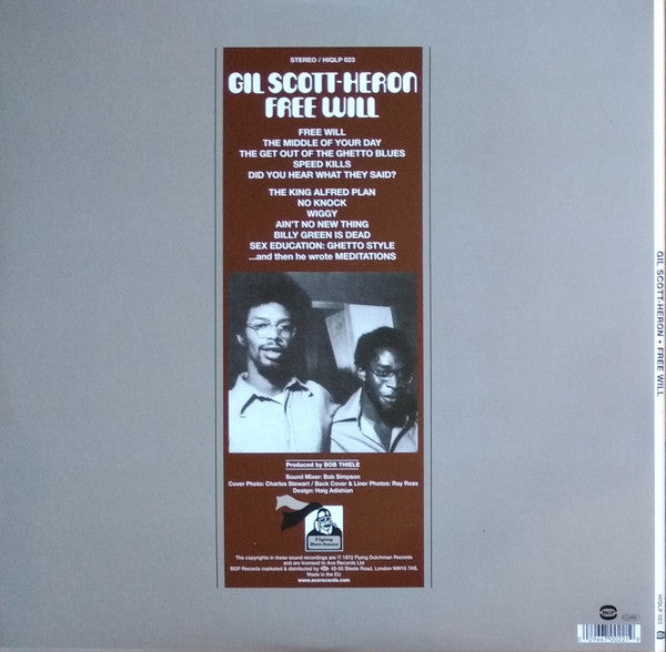 Gil Scott-Heron : Free Will (LP, Album, RE)