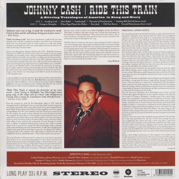 Johnny Cash : Ride This Train (LP, RE, 180)