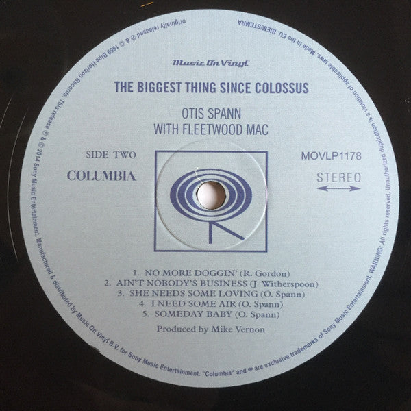 Otis Spann with Fleetwood Mac : The Biggest Thing Since Colossus (LP, Album, RE, 180)