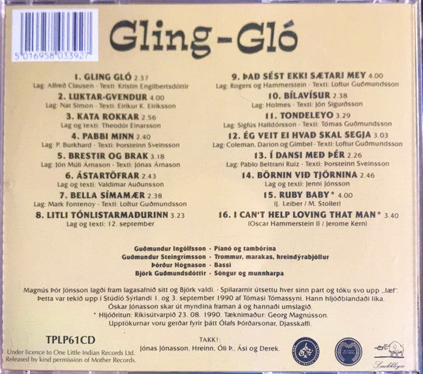 Björk Guðmundsdóttir & Tríó Guðmundar Ingólfssonar : Gling-Gló (CD, Album, RE)