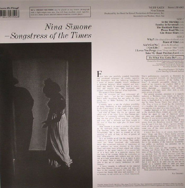 Nina Simone : 'Nuff Said! (LP, Album, RE)