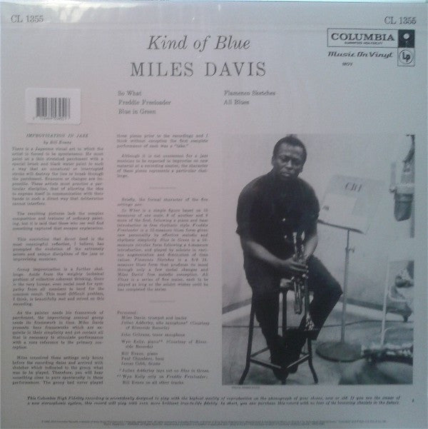 Miles Davis : Kind Of Blue (LP, Album, Mono, RE, RM, 180)