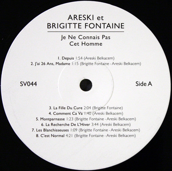 Areski - Brigitte Fontaine : Je Ne Connais Pas Cet Homme (LP, Album, RE)