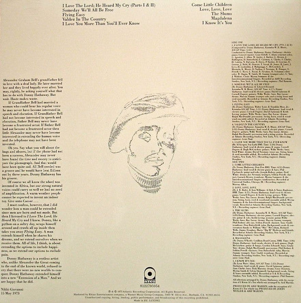 Donny Hathaway : Extension Of A Man (LP, Album, RE, 180)