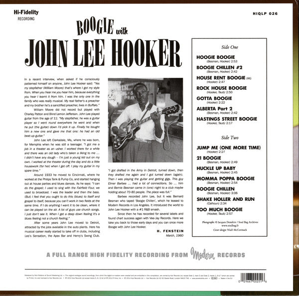 John Lee Hooker : Boogie With John Lee Hooker (LP, Comp, Mono)
