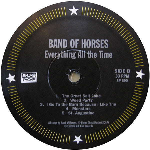 Band Of Horses : Everything All The Time (LP, Album)