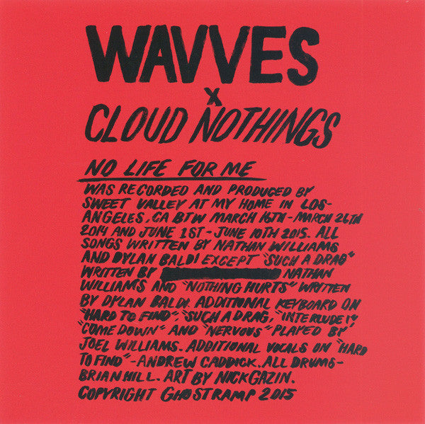 Wavves x Cloud Nothings : No Life For Me (CD, Album)