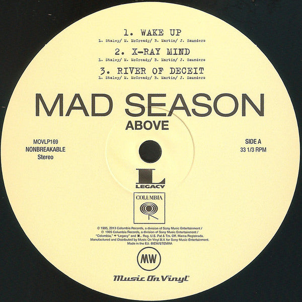 Mad Season : Above (2xLP, Album, RE, RM, 180)