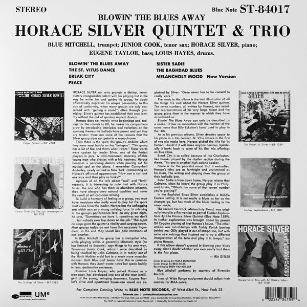 The Horace Silver Quintet & The Horace Silver Trio : Blowin' The Blues Away (LP, Album, RE, RM)