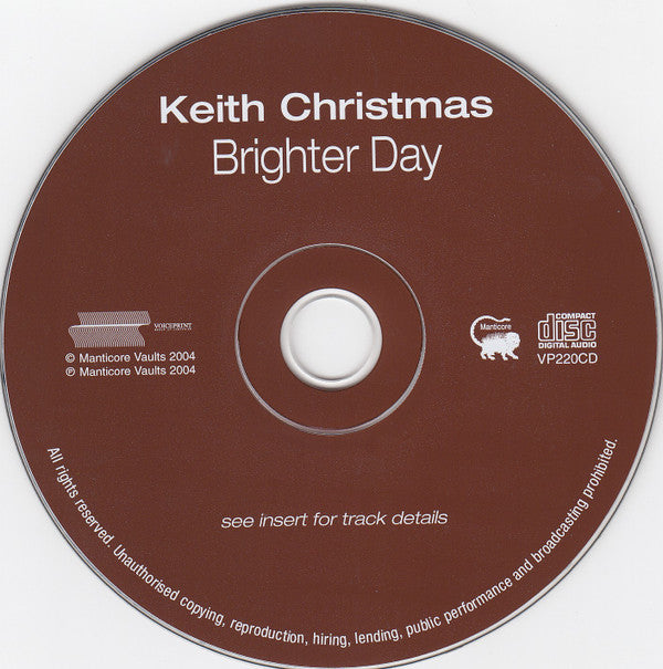 Keith Christmas : Brighter Day (CD, Album, RE)