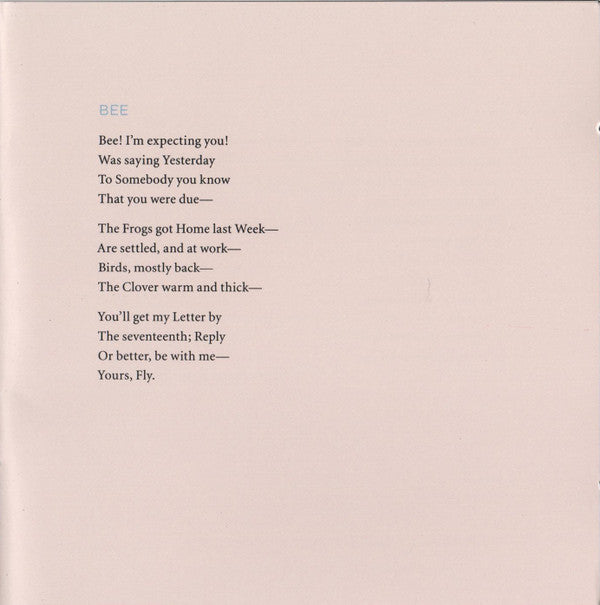Efrat Ben Zur* : Robin (Poems By Emily Dickinson) (CD, Album)