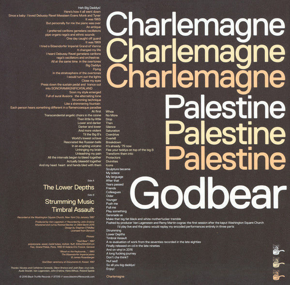 Charlemagne Palestine : Godbear (LP, RE, RM)