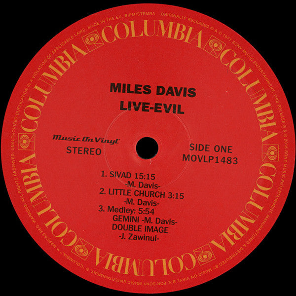 Miles Davis : Live-Evil (2xLP, Album, RE, 180)
