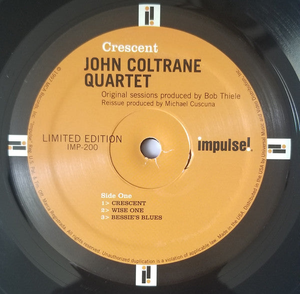 The John Coltrane Quartet : Crescent (LP, Album, Ltd, RE, RM, 180)