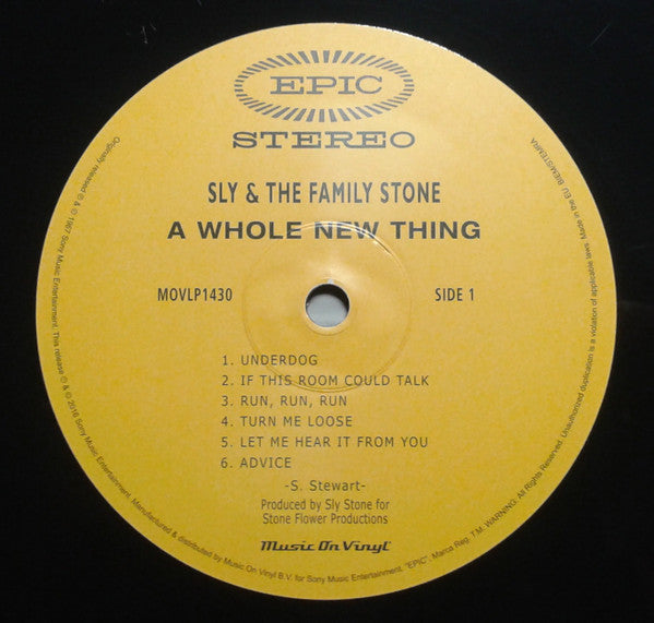 Sly & The Family Stone : A Whole New Thing (LP, Album, RE)