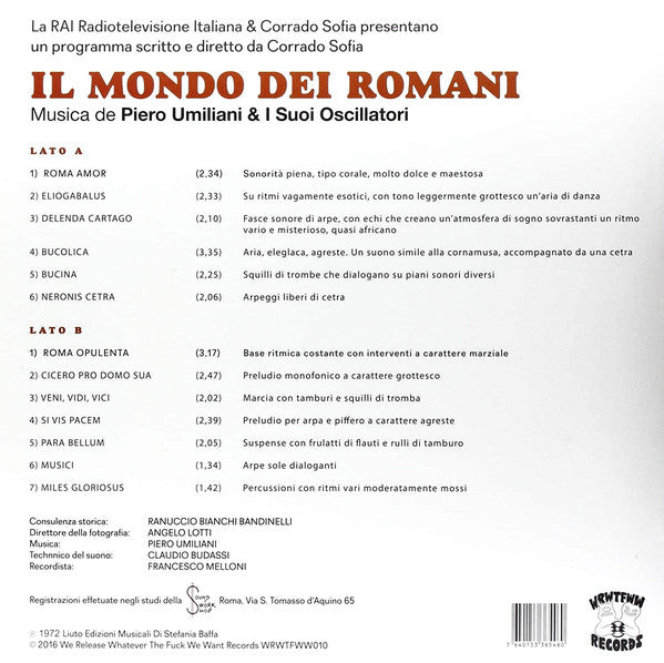 Piero Umiliani : Il Mondo Dei Romani (LP, RE, RM, Ora)